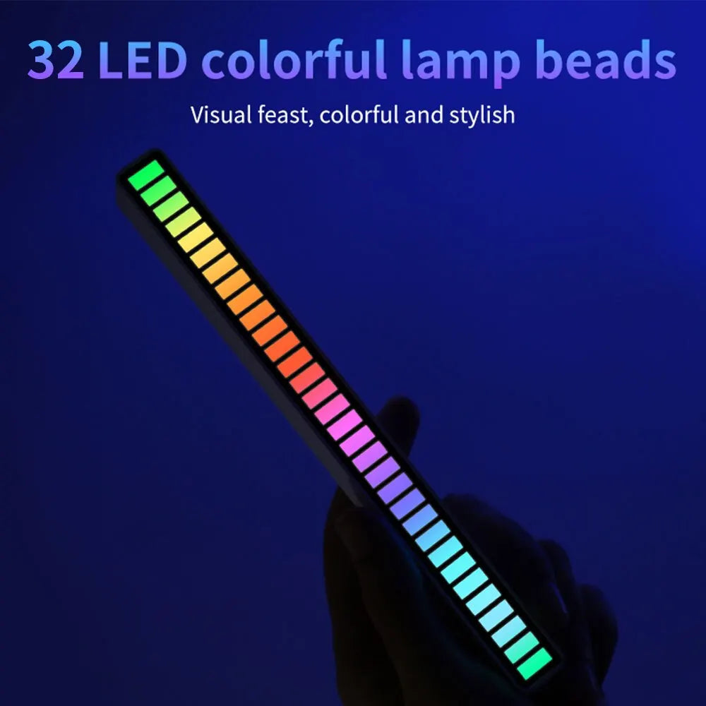 Smart RGB Pickup Lamp 32 LED Sound Control Lights