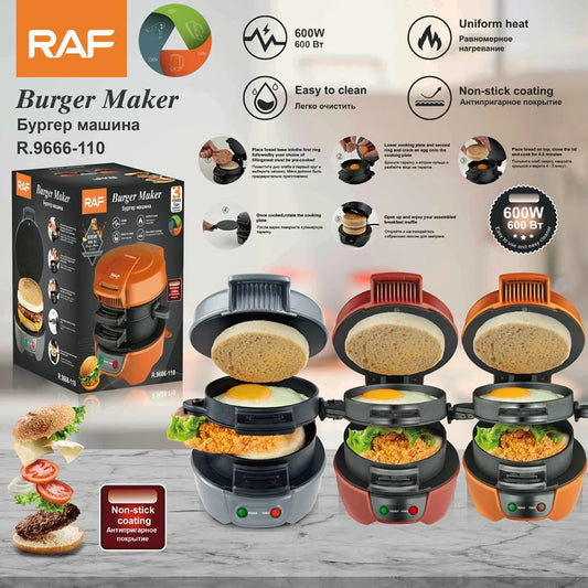 110V 220V Electric Burger Bread Sandwich Maker Machine Non Stick Grill Baking Toaster Mini Pancake Pan for Home Kitchen
