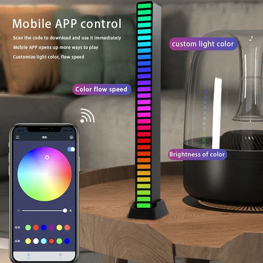 Smart RGB Pickup Lamp 32 LED Sound Control Lights