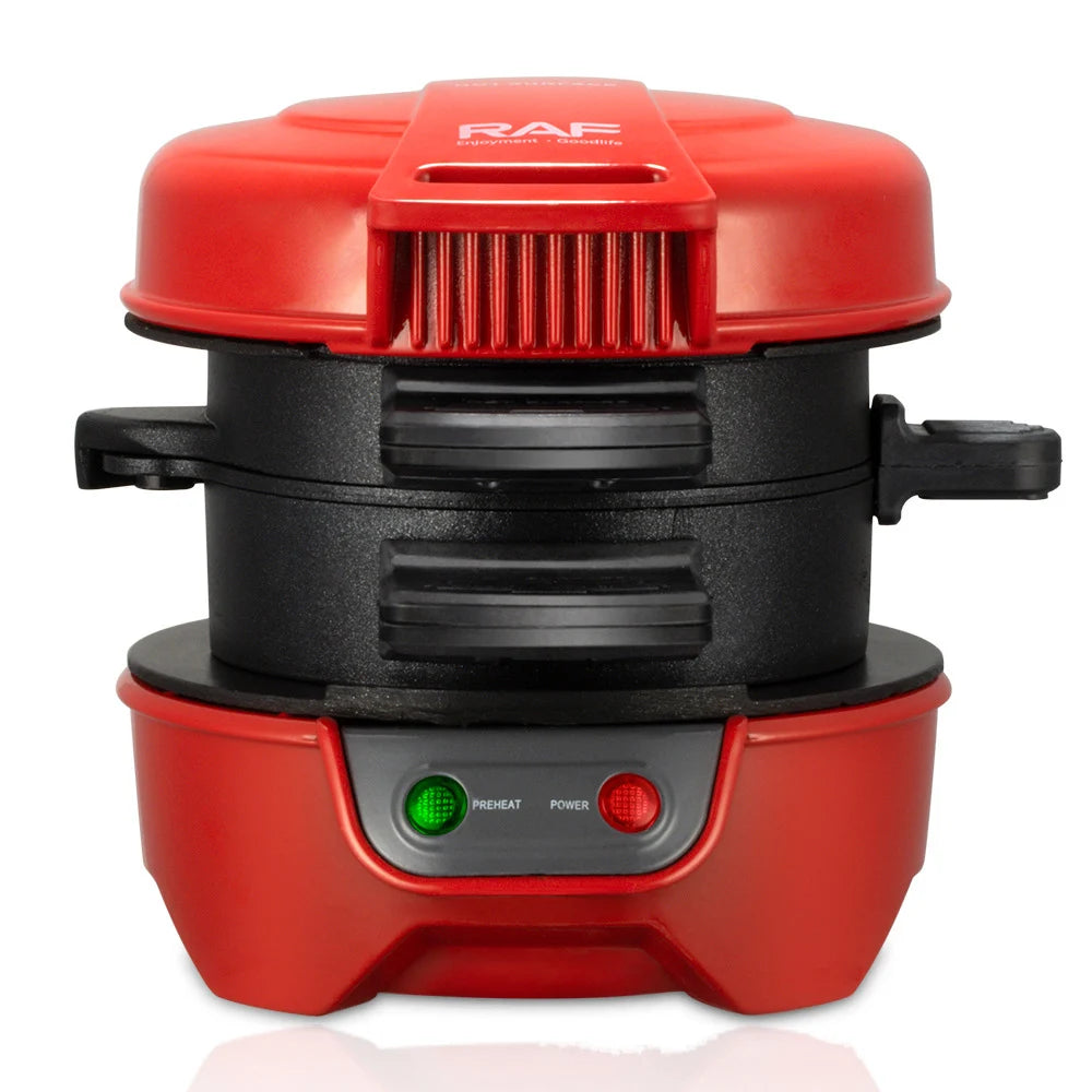 110V 220V Electric Burger Bread Sandwich Maker Machine Non Stick Grill Baking Toaster Mini Pancake Pan for Home Kitchen